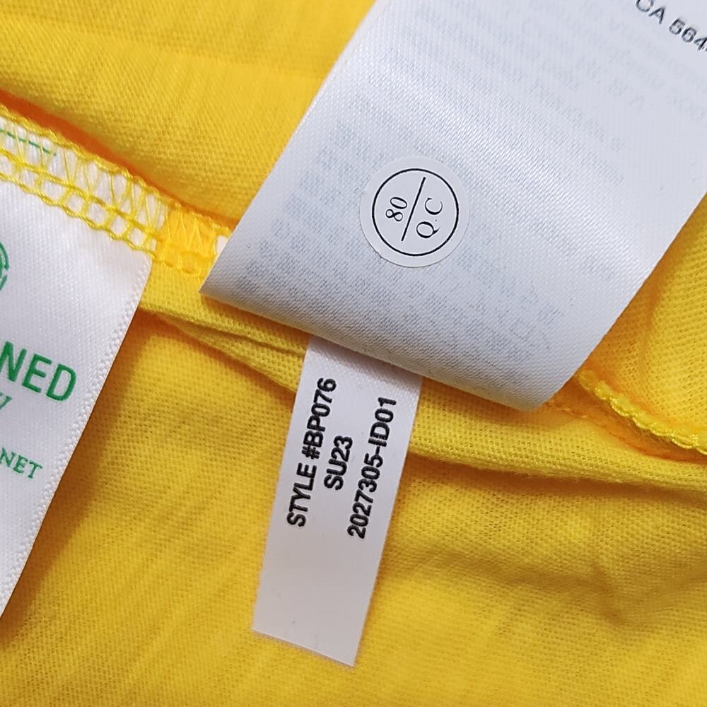 J.Crew Vintage Cotton Knot-Back Cotton Tank Top in Solar Yellow Size L BP076 NWT - Picture 4 of 7